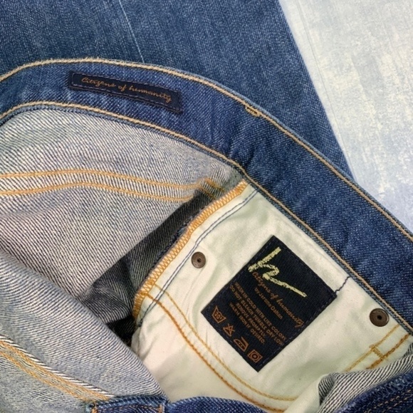 Citizens Of Humanity Crop Jeans 27 Low Waist Kelly Straight Leg Distressed - Picture 6 of 8